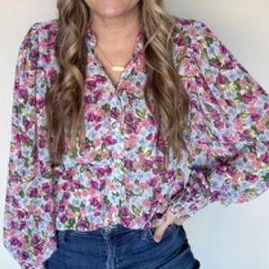 Floral Women's Top - multicolored